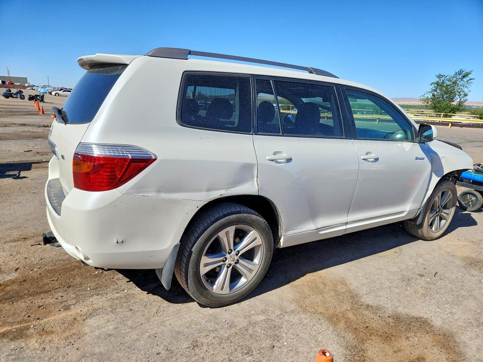 2008 Toyota Highlander VIN JTEES43A382106899 COPART salvage auction — FRONT END, Nm - Cert Of Title-Salvage, sold $950 on 2026-07-20 (photo 3)