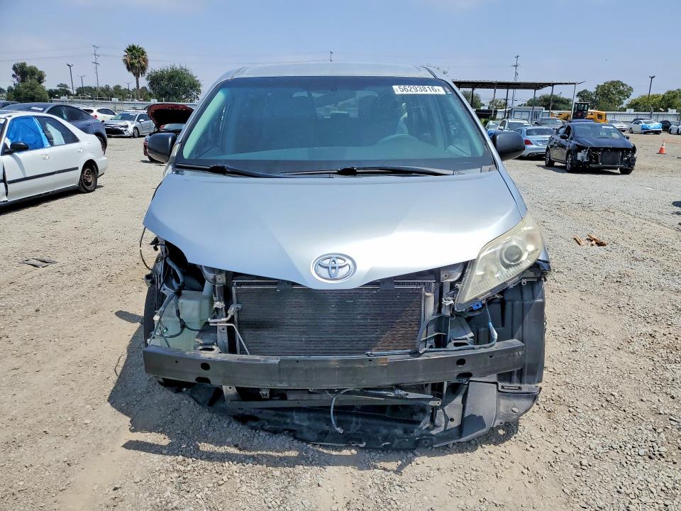 2011 Toyota Sienna VIN 5TDKA3DC7BS003005 COPART salvage auction — FRONT END, Ca - Salvage Certificate, sold $1,400 on 2026-07-28 (photo 5)