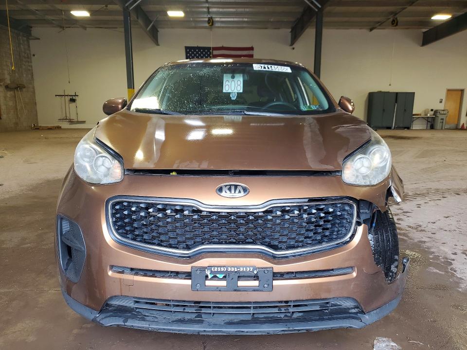 2017 Kia Sportage VIN KNDPM3ACXH7104401 COPART salvage auction — FRONT END, WV - CERTIFICATE OF TITLE, sold $2,000 on 2026-07-23 (photo 5)