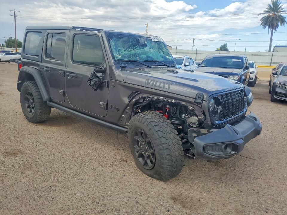 2025 Jeep Wrangler / VIN 1C4PJXDN3SW529940 COPART salvage auction — ROOF, Az - Certificate Of Title, sold $14,800 on 2026-07-02 (photo 4)