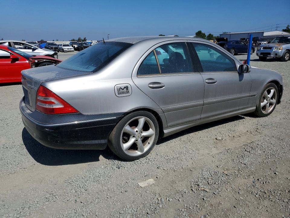 2005 Mercedes-benz C class VIN WDBRF40J95F709860 COPART salvage auction — FRONT END, Ca - Cert Of Title-Salvaged, sold $275 on 2026-07-02 (photo 3)