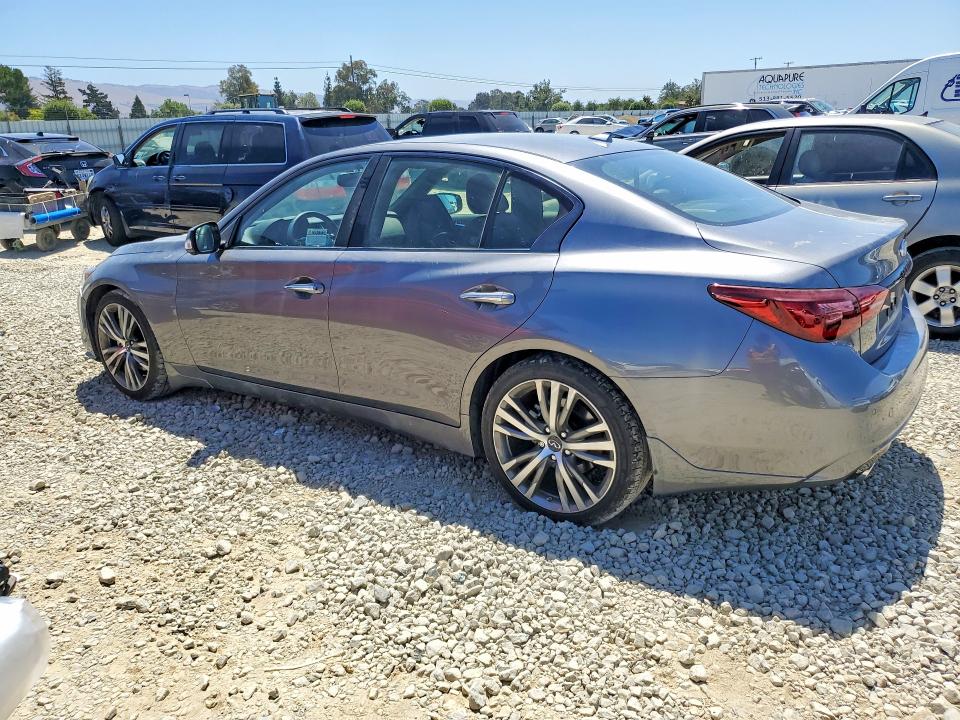 2023 Infiniti Q50 VIN JN1EV7CP2PM511790 COPART salvage auction — FRONT END, Ca - Dis/Dlr/Exp App For Dup Clean (P), sold $10,100 on 2026-08-11 (photo 2)