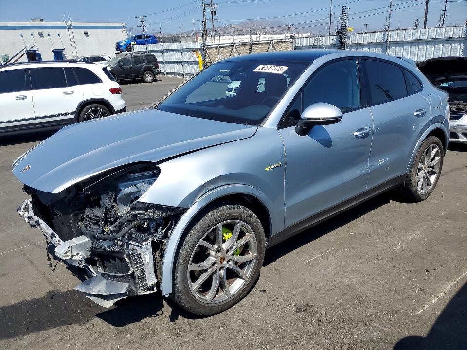 2022 Porsche Cayenne VIN WP1BE2AY8NDA51058 COPART salvage auction — Front End, CA - SALVAGE CERTIFICATE (P), sold $34,650 on 2026-06-26 (photo 1)