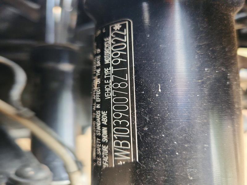 2008 BMW R VIN WB10390078ZT99022 COPART salvage auction — BURN, On - Permit Irrepairable, sold $1,250 on 2026-07-14 (photo 9)