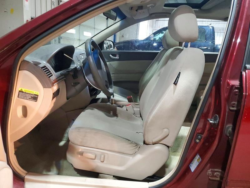 2008 Hyundai Sonata VIN 5NPET46C08H370188 COPART salvage auction — FRONT END, PA - CERTIFICATE OF SALVAGE, sold $375 on 2026-07-02 (photo 7)