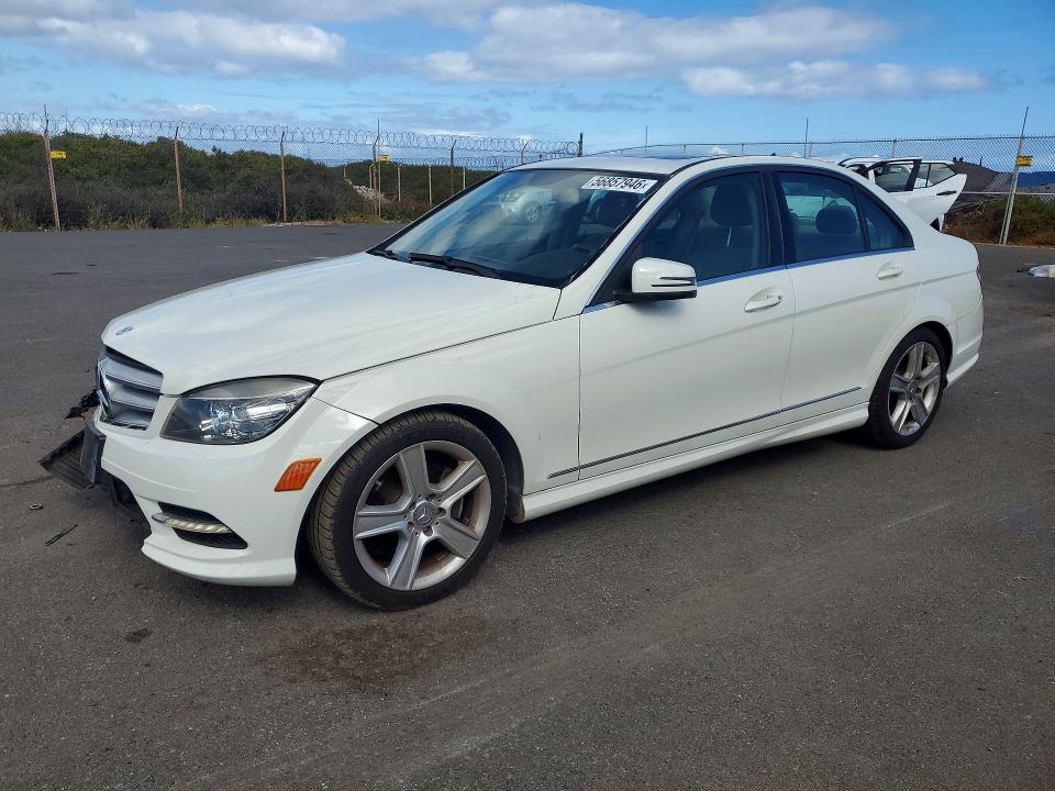 2011 Mercedes-benz C class VIN WDDGF5EB1BA510848 COPART salvage auction — FRONT END, Hi - Certificate Of Title, sold $225 on 2026-08-03 (photo 1)