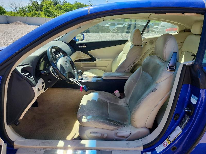 2010 Lexus Is VIN JTHFF2C2XA2502259 COPART salvage auction — REAR END, WI - CERTIFICATE OF TITLE, sold $450 on 2026-07-27 (photo 7)