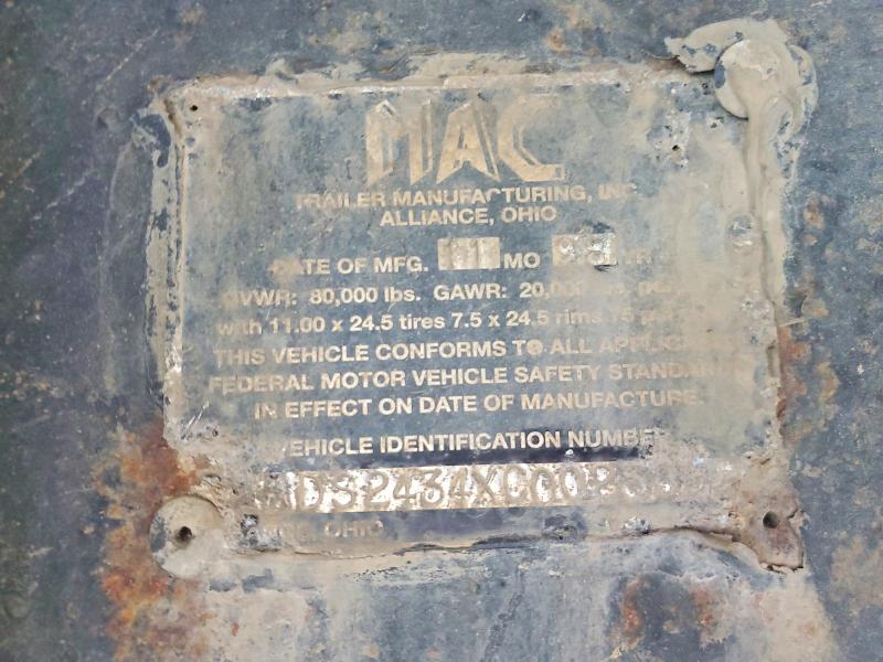 1999 Mac Unknown VIN 5MADS2434XC002301 COPART salvage auction — MECHANICAL, MI - CERTIFICATE OF TITLE, sold $775 on 2026-07-28 (photo 8)