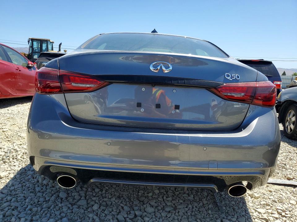 2023 Infiniti Q50 VIN JN1EV7CP2PM511790 COPART salvage auction — FRONT END, Ca - Dis/Dlr/Exp App For Dup Clean (P), sold $10,100 on 2026-08-11 (photo 6)