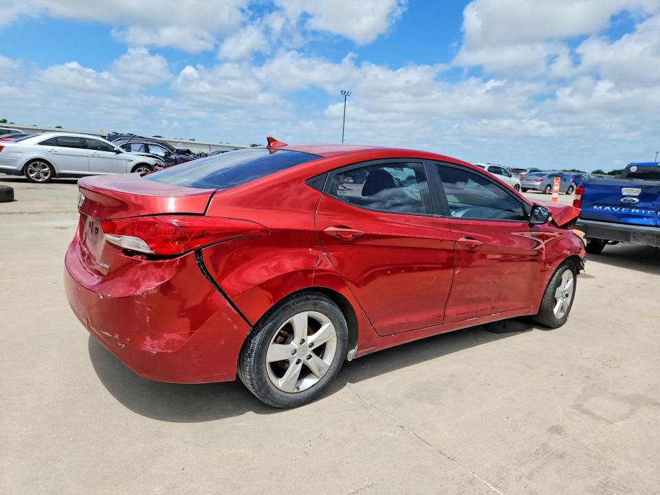 2010 Hyun Elantra VIN KMHDH4AEXBU156047 COPART salvage auction — FRONT END, TX - BONDED TITLE - SALVAGE, sold $325 on 2026-07-27 (photo 3)