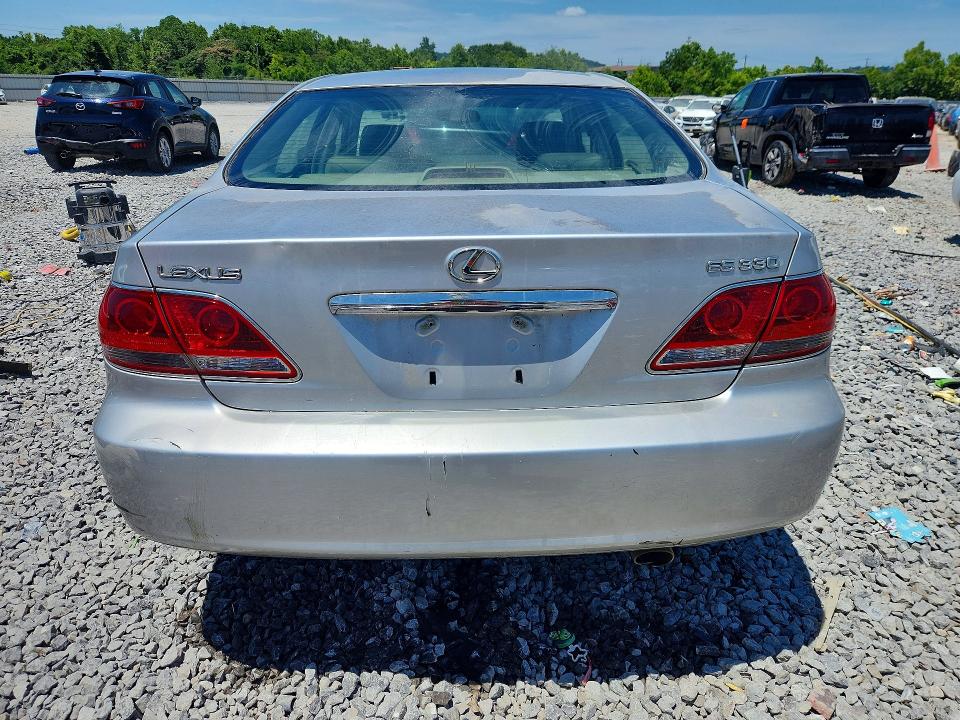 2005 Lexus Es330 VIN JTHBA30G555096432 COPART salvage auction — FRONT END, Al - Cert Of Title-Salvage Title, sold $825 on 2026-07-28 (photo 6)