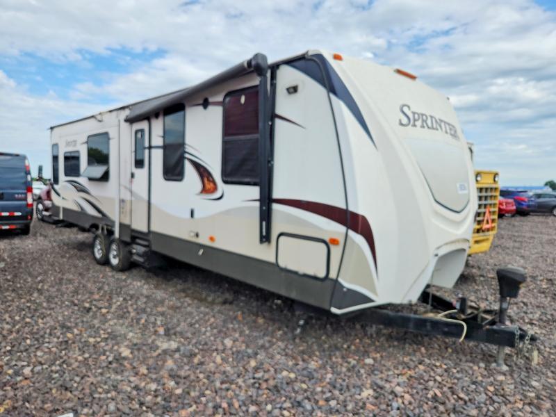 2014 Keystone Sprinter VIN 4YDT33126E1531577 COPART salvage auction — WATER/FLOOD, IN - CERT OF TITLE-SALVAGE FLOOD (P), sold $800 on 2026-07-30 (photo 1)