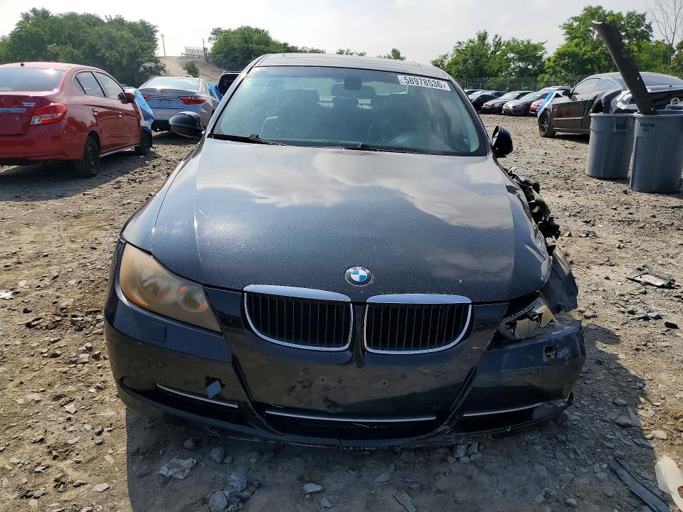 2007 BMW 3 series VIN WBAVC73567AC79794 COPART salvage auction — FRONT END, Md - Cert Of Salvage > 75% Damage, sold $375 on 2026-07-28 (photo 5)
