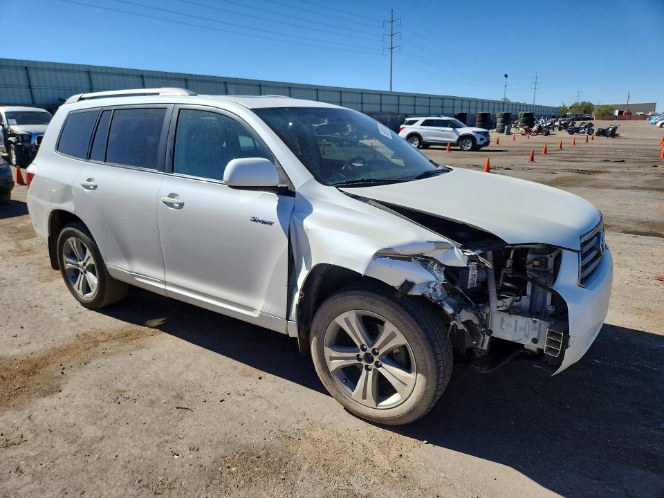 2008 Toyota Highlander VIN JTEES43A382106899 COPART salvage auction — FRONT END, Nm - Cert Of Title-Salvage, sold $950 on 2026-07-20 (photo 4)