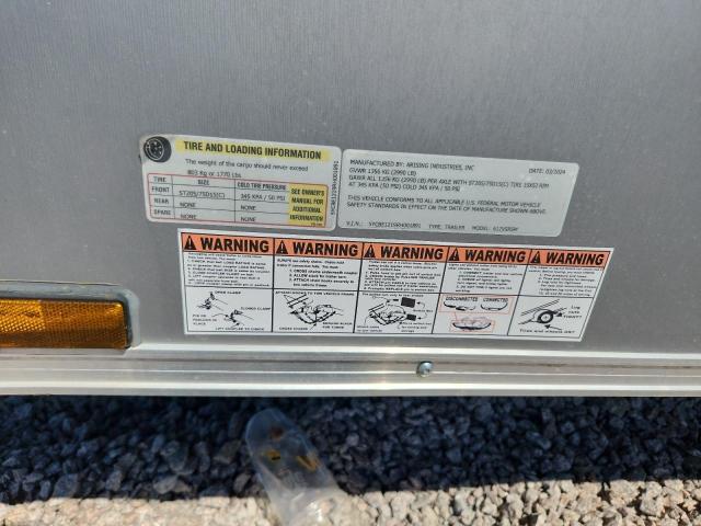 2024 Arising Enclosed c VIN 5YCBE1219RH001891 COPART salvage auction — MINOR DENT/SCRATCHES, CZ, sold $1,000 on 2026-07-21 (photo 8)