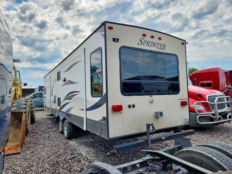 2014 Keystone Sprinter VIN 4YDT33126E1531577 COPART salvage auction — WATER/FLOOD, IN - CERT OF TITLE-SALVAGE FLOOD (P), sold $800 on 2026-07-30 (photo 3)