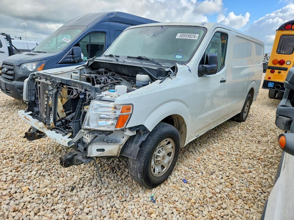 2018 Niss Nv VIN 1N6BF0KM7JN815059 COPART salvage auction — FRONT END, TX - SALVAGE VEHICLE TITLE, sold $325 on 2026-07-09 (photo 1)