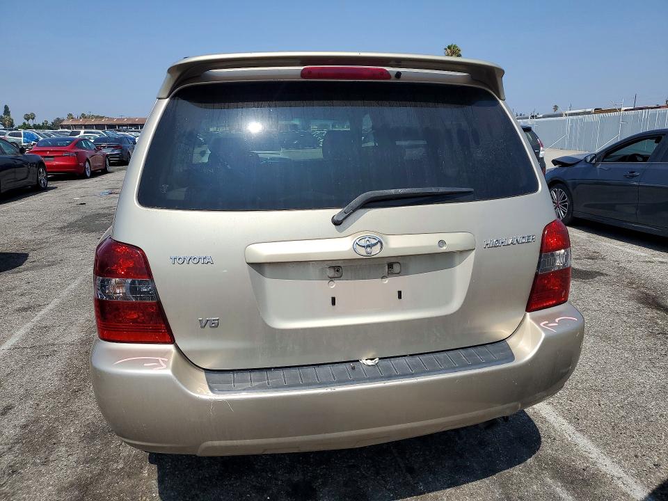 2004 Toyota Highlander VIN JTEDP21A340005940 COPART salvage auction — FRONT END, Ca - Salvage Certificate, sold $875 on 2026-07-28 (photo 6)