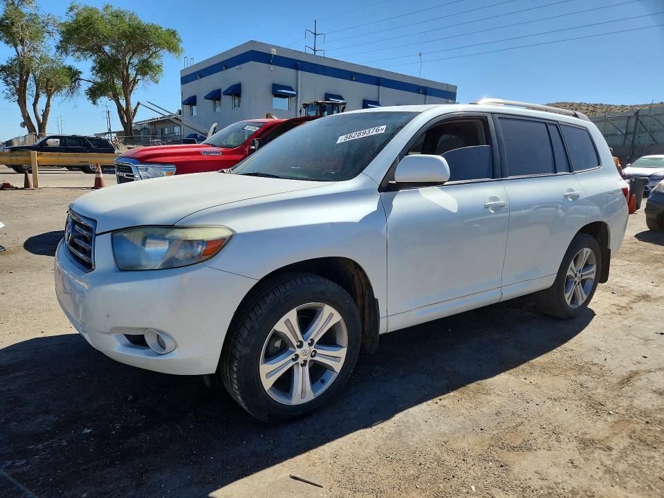 2008 Toyota Highlander VIN JTEES43A382106899 COPART salvage auction — FRONT END, Nm - Cert Of Title-Salvage, sold $950 on 2026-07-20 (photo 1)