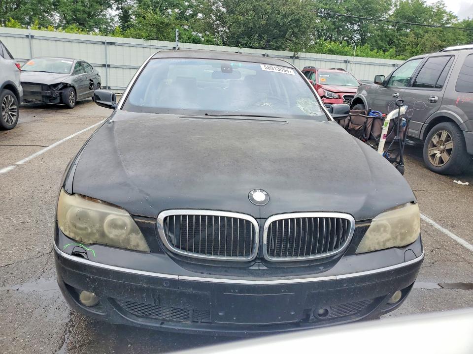 2008 BMW 7 series VIN WBAHN83538DT78549 COPART salvage auction — FRONT END, ST, sold $300 on 2026-07-17 (photo 5)