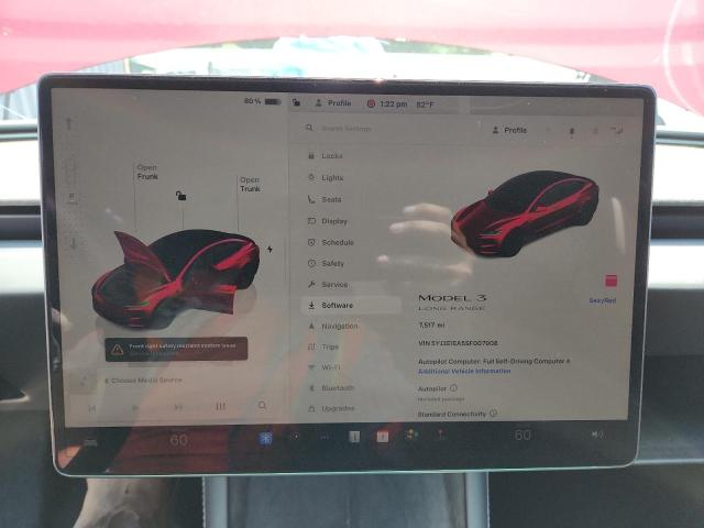 2025 Tesla Model 3 VIN 5YJ3E1EA5SF007908 COPART salvage auction — FRONT END, Wi - Cert Of Title-Claim Paid, sold $275 on 2026-07-13 (photo 9)