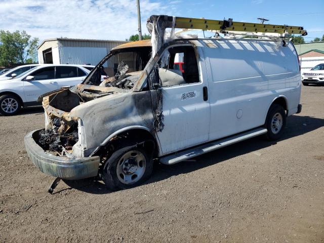 2021 Chev Express VIN 1GCWGAFPXM1251687 COPART salvage auction — BURN, ST, sold $475 on 2026-07-17 (photo 1)