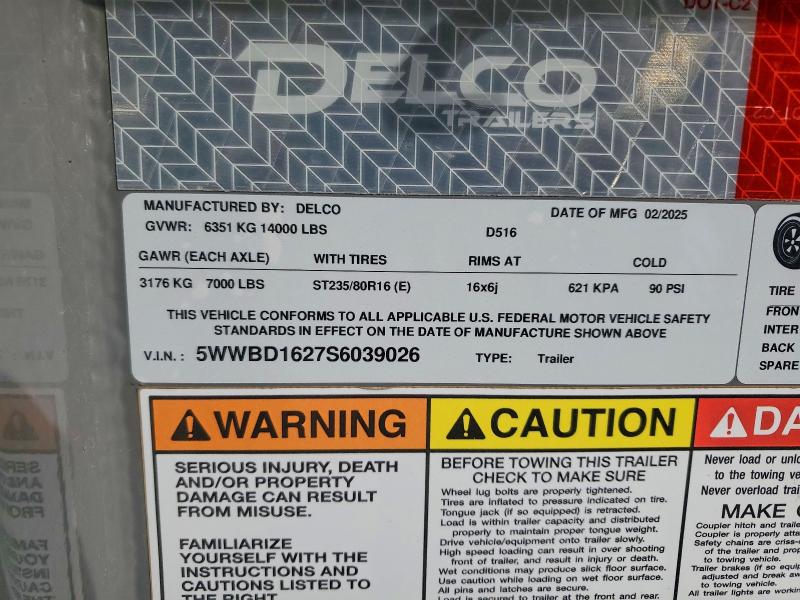 2025 Delco All models VIN 5WWBD1627S6039026 COPART salvage auction — MINOR DENT/SCRATCHES, CT, sold $9,000 on 2026-08-01 (photo 8)