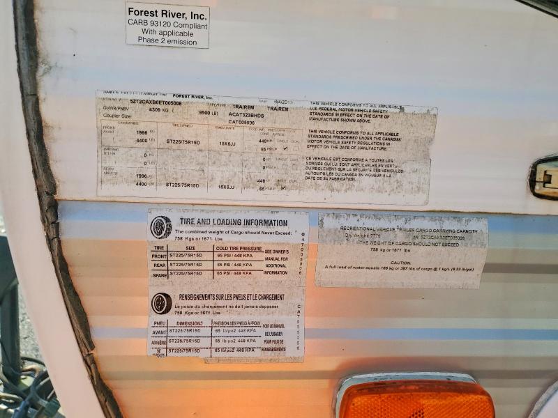 2014 Coach Catalina t VIN 5ZT2CAXB0ET005006 COPART salvage auction — WATER/FLOOD, FS, sold $2,350 on 2026-07-20 (photo 8)
