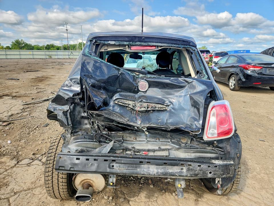 2012 Fiat 500 VIN 3C3CFFCR2CT360066 COPART salvage auction — REAR END, MI - CERTIFICATE OF TITLE, sold $300 on 2026-07-31 (photo 6)