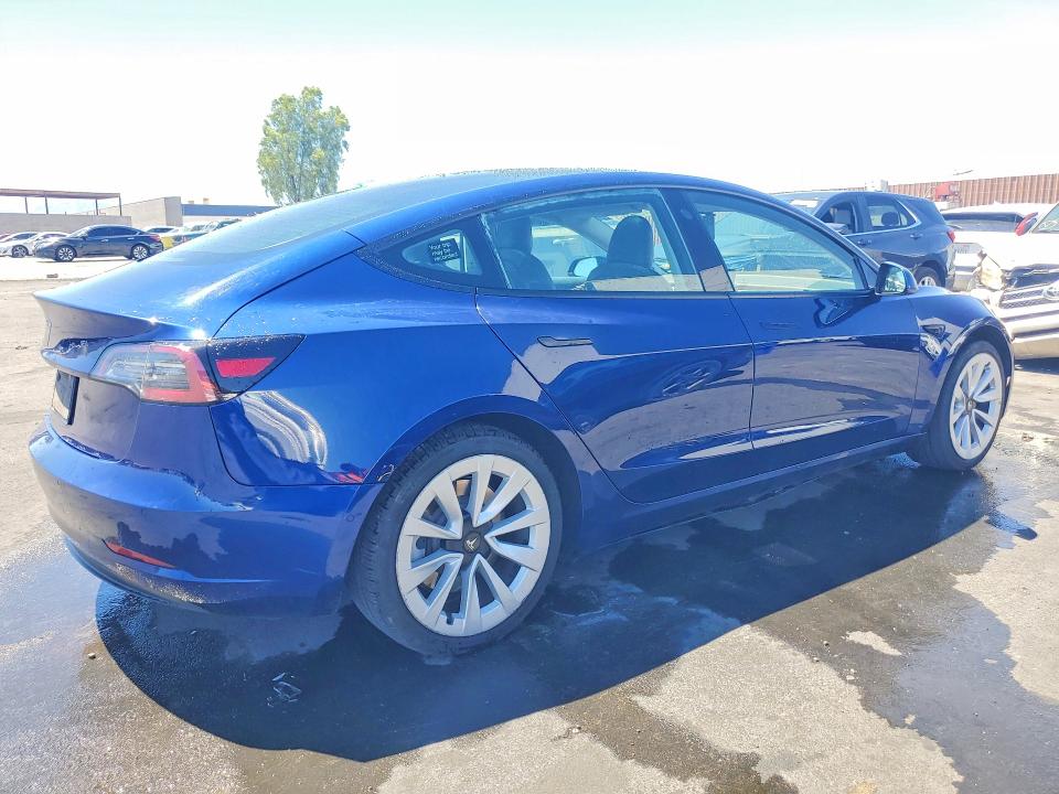 2022 Tesla Model 3 VIN 5YJ3E1EA2NF370798 COPART salvage auction — MECHANICAL, Nv - Certificate Of Title, sold $7,200 on 2026-07-22 (photo 3)