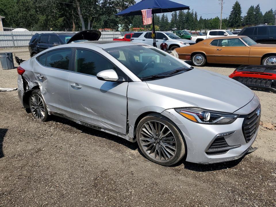 2018 Hyundai Elantra VIN KMHD04LB1JU542641 COPART salvage auction — REAR END, WA - BILL OF SALE, sold $2,300 on 2026-07-31 (photo 4)
