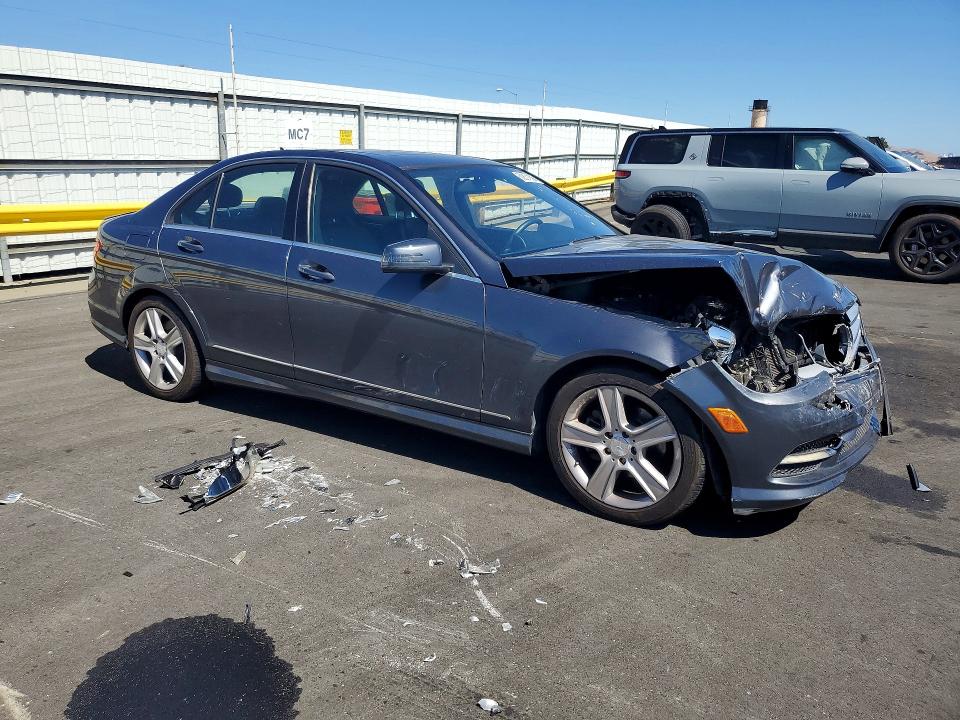 2011 Mercedes-benz C class VIN WDDGF5EB5BR169987 COPART salvage auction — FRONT END, CA - SALVAGE CERTIFICATE, sold $250 on 2026-07-27 (photo 4)