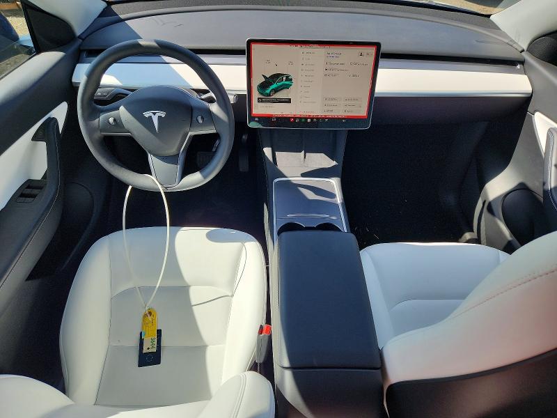 2022 Tesla Model y VIN 7SAYGDEEXNF418605 COPART salvage auction — REAR END, CT - CERT OF TITLE-SALVAGE, sold $12,200 on 2026-07-23 (photo 8)