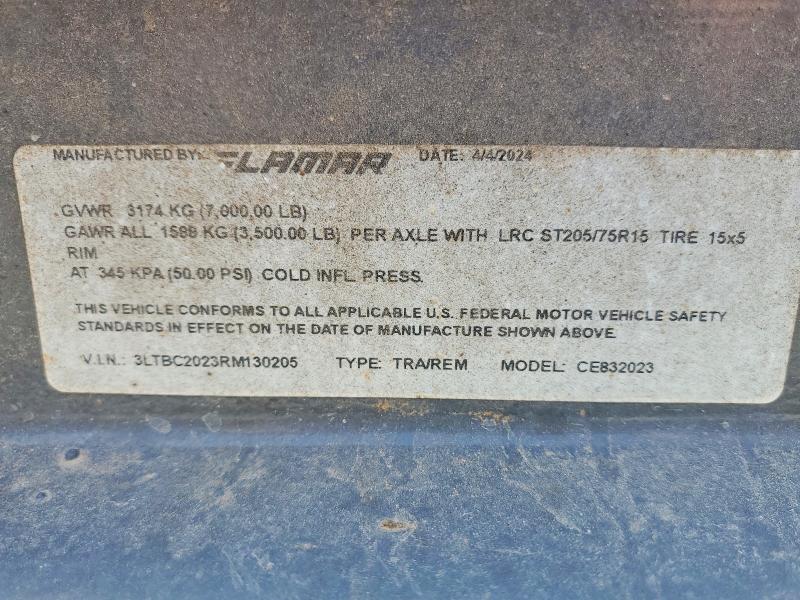 2024 Lamar Unknown VIN 3LTBC2023RM130205 COPART salvage auction — FRONT END, TN - CERTIFICATE OF TITLE (P), sold $1,450 on 2026-09-21 (photo 8)