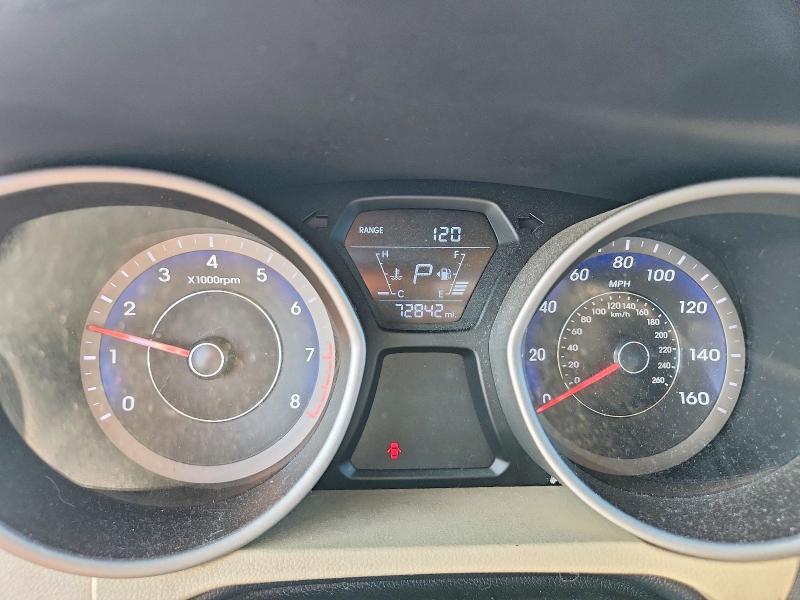 2016 Hyundai Elantra VIN KMHDH4AE4GU492753 COPART salvage auction — FRONT END, CT - CERT OF TITLE-SALVAGE, sold $1,050 on 2026-07-31 (photo 9)