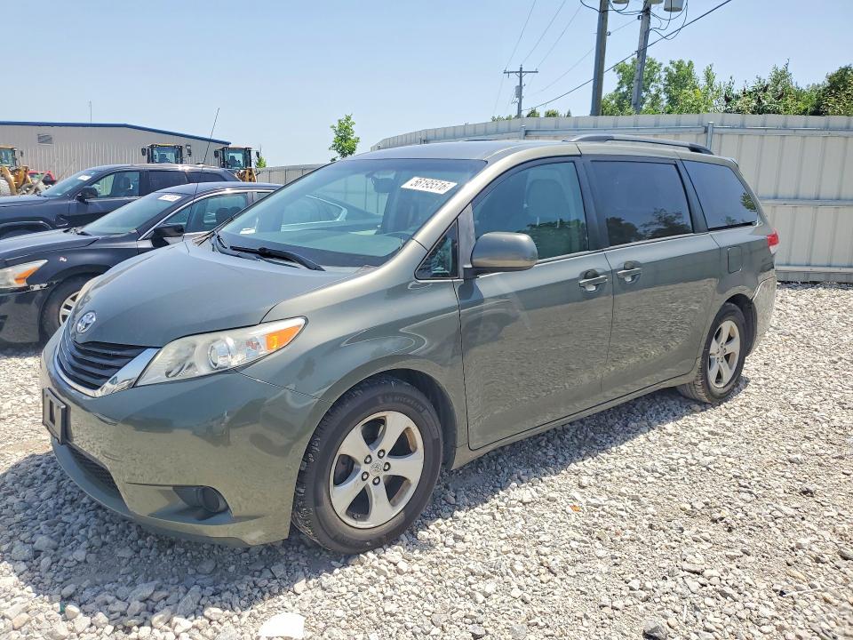 2011 Toyota Sienna VIN 5TDKK3DC3BS155862 COPART salvage auction — REAR END, Mi - Certificate Of Title, sold $2,850 on 2026-07-16 (photo 1)