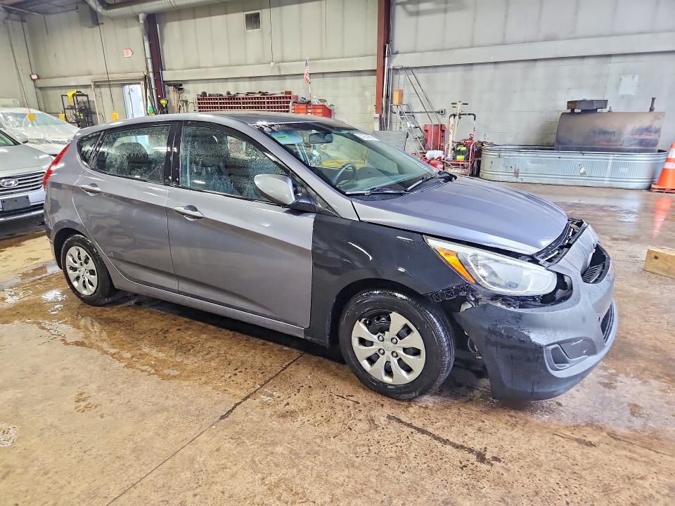 2017 Hyundai Accent VIN KMHCT5AE8HU326107 COPART salvage auction — FRONT END, ST, sold $700 on 2026-07-14 (photo 4)