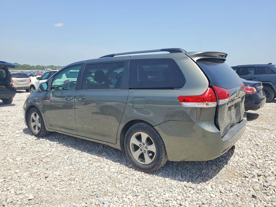 2011 Toyota Sienna VIN 5TDKK3DC3BS155862 COPART salvage auction — REAR END, Mi - Certificate Of Title, sold $2,850 on 2026-07-16 (photo 2)