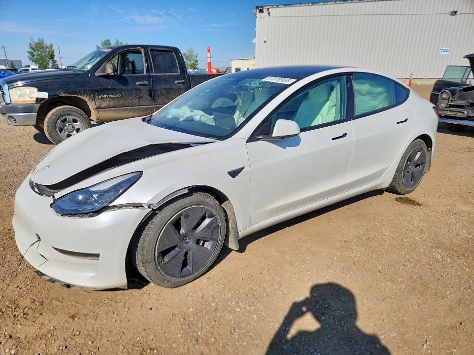 2021 Tesla Model 3 VIN 5YJ3E1EA5MF982797 COPART salvage auction — FRONT END, BV, sold $3,500 on 2026-08-04 (photo 1)