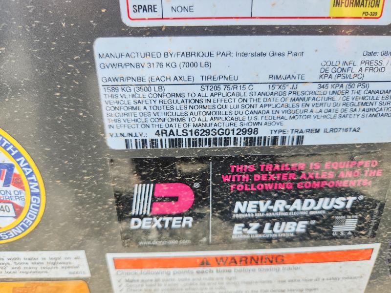 2025 Interstate Unknown VIN 4RALS1629SG012998 COPART salvage auction — NORMAL WEAR, TN - CERTIFICATE OF TITLE (P), sold $1,750 on 2026-09-09 (photo 9)