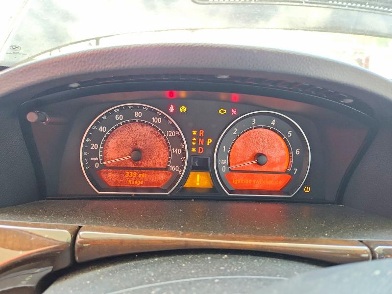 2008 BMW 7 series VIN WBAHN83558DT79945 COPART salvage auction — FRONT END, BP, sold $550 on 2026-08-04 (photo 9)