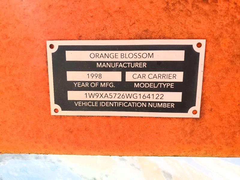1998 Urwi Trailer VIN 1W9XA5726WG164122 COPART salvage auction — REAR END, FL - CERT OF TITLE SLVG REBUILDABLE, sold $10 on 2026-07-30 (photo 8)