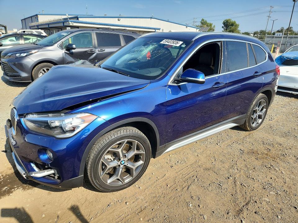 2019 BMW X1 VIN WBXHT3C55K3H34594 COPART salvage auction — FRONT END, Ca - Salvage Certificate, sold $4,400 on 2026-07-31 (photo 1)