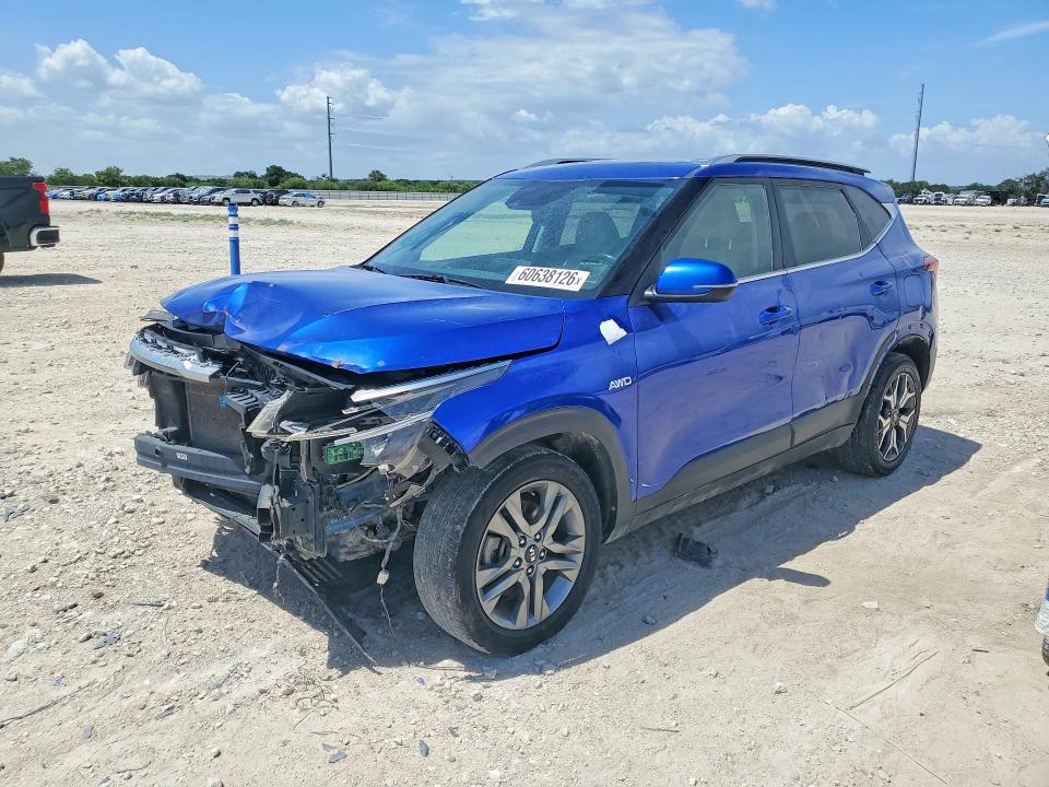 2021 Kia Seltos VIN KNDERCAA1M7130001 COPART salvage auction — FRONT END, Nc - Certificate Of Title (P), sold $4,500 on 2026-07-23 (photo 1)