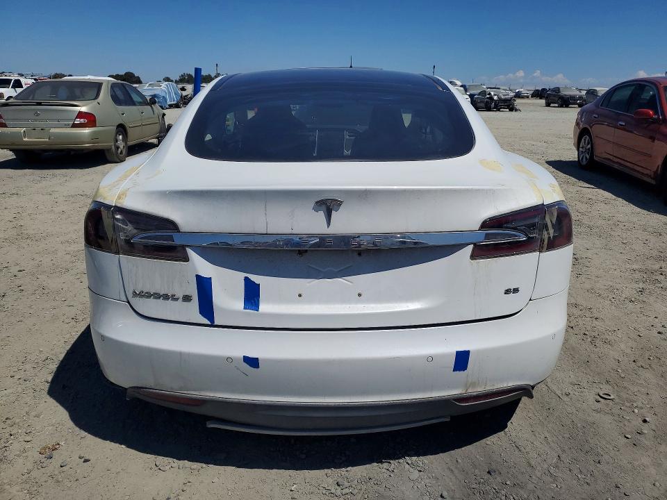 2014 Tesla Model s VIN 5YJSA1H11EFP57345 COPART salvage auction — FRONT END, Ca - Salvage Certificate, sold $1,200 on 2026-08-04 (photo 6)