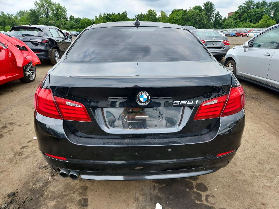 2011 BMW 5 series VIN WBAFR1C57BC736753 COPART salvage auction — WATER/FLOOD, Ct - Cert Of Title-Flood Salvage, sold $475 on 2026-07-31 (photo 6)