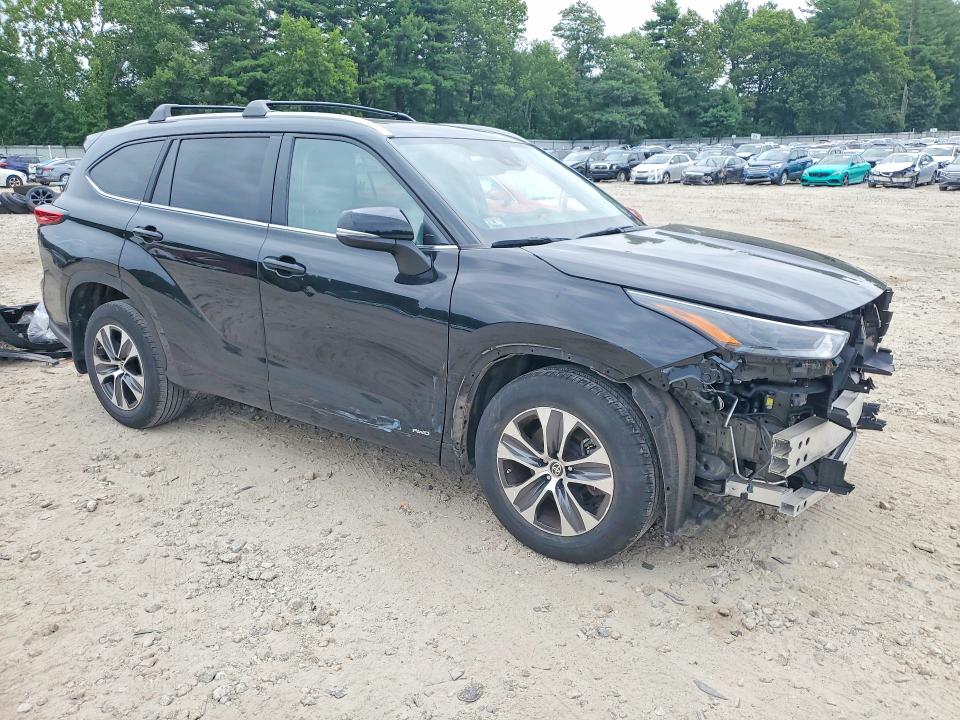 2023 Toyota Highlander VIN 5TDKBRCH2PS580335 COPART salvage auction — FRONT END, Ma - Cert Of Title-Salvage, sold $5,200 on 2026-07-27 (photo 4)