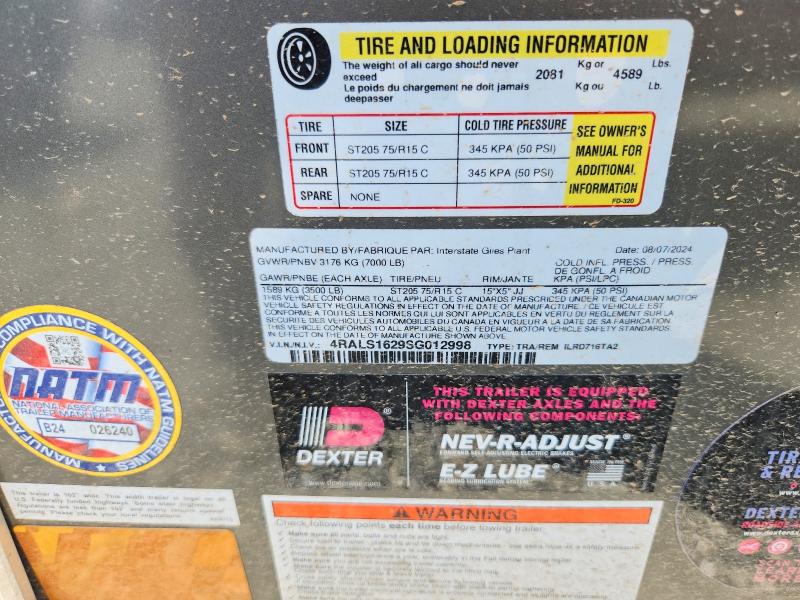 2025 Interstate Unknown VIN 4RALS1629SG012998 COPART salvage auction — NORMAL WEAR, TN - CERTIFICATE OF TITLE (P), sold $1,750 on 2026-09-09 (photo 8)