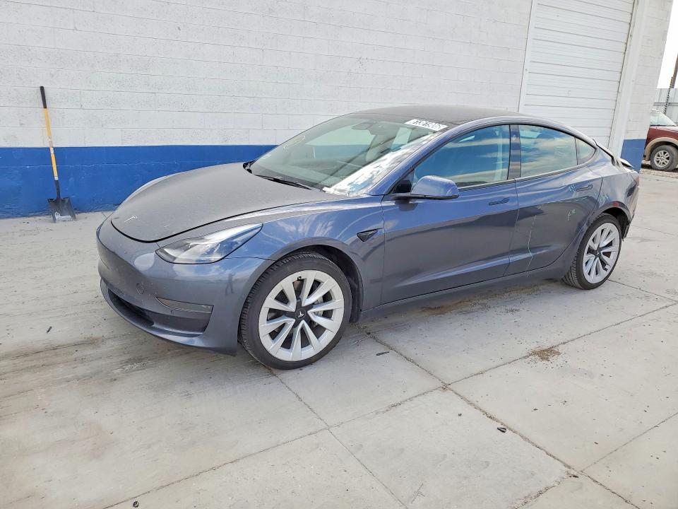 2022 Tesla Model 3 VIN 5YJ3E1EA7NF372482 COPART salvage auction — REAR END, Ut - Certificate Of Title, sold $200 on 2026-07-22 (photo 1)