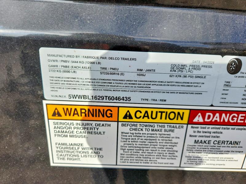 2026 Delco All models VIN 5WWBL1629T6046435 COPART salvage auction — NORMAL WEAR, TN - CERTIFICATE OF TITLE (P), sold $4,100 on 2026-08-25 (photo 8)